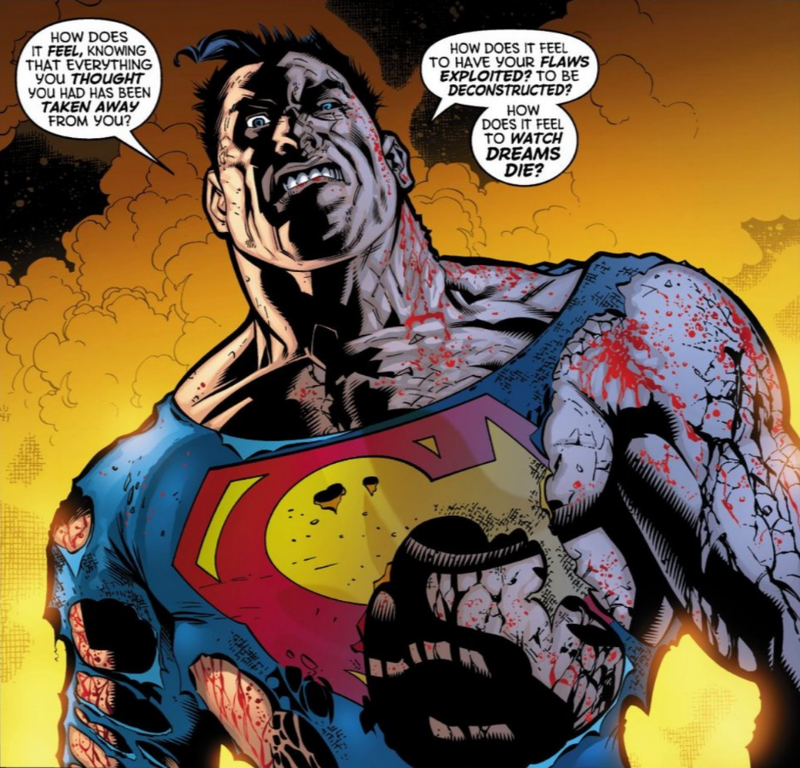 Superman confronts the leader of a hyper-violent superteam.